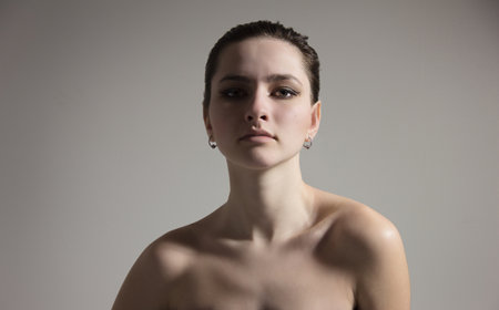 beautiful vamp young perfect womanの写真素材