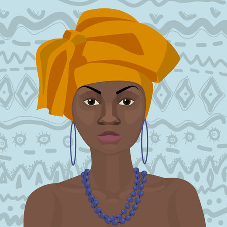 african woman portraitのイラスト素材
