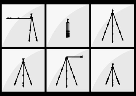 photographer tripod setのイラスト素材