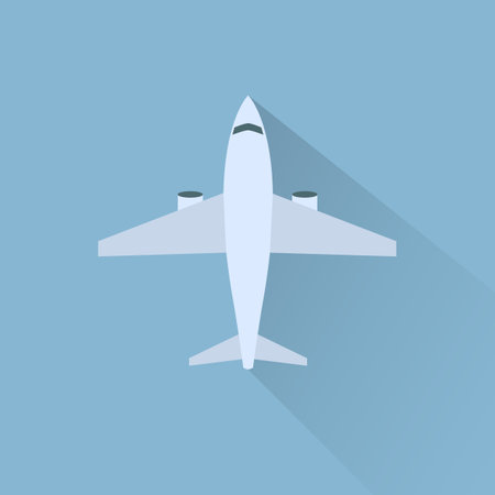 airplane flat iconのイラスト素材