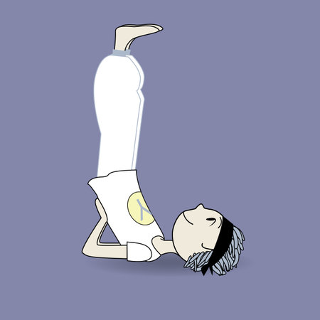 yoga pose boyのイラスト素材