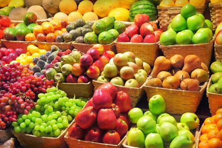 Fresh fruits at a market Fresh fruits at a market
