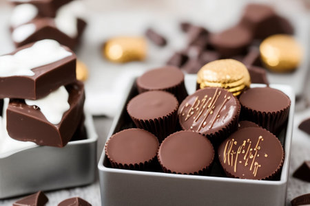 Close up of chocolate boxの素材