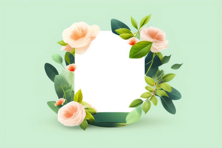 Decorative element with floral pattern.の素材