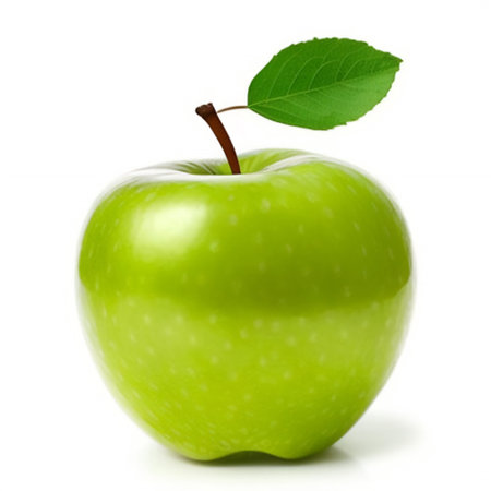 Green apple isolated on white backgroundの素材