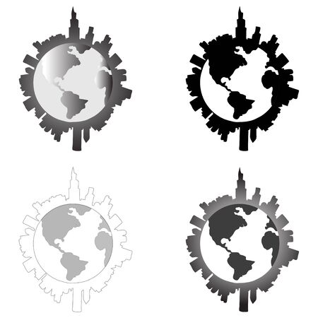 City around Earthのイラスト素材