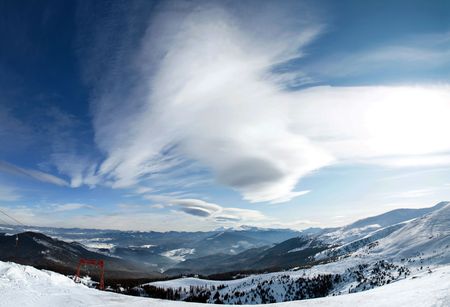 Winter mountainous landscape Winter mountainous landscape