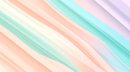 Abstract pastel soft colorful smooth wavy lines background. Vector illustrationの素材