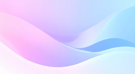 Abstract background with blue and pink wavy lines. Vector illustration.の素材