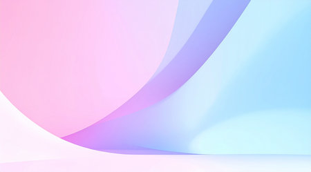 Abstract background of curved lines in blue and pink colors. 3d renderingの素材