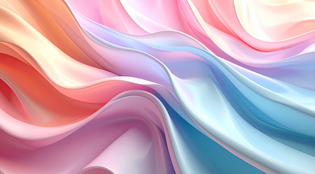 abstract colorful background with smooth lines in blue, pink and white colorsの素材