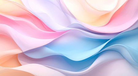 abstract colorful background with smooth lines in blue, pink and yellow colorsの素材