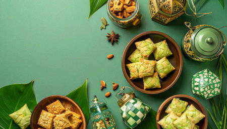 Traditional oriental turkish dessert baklava with cashew, walnuts.の素材