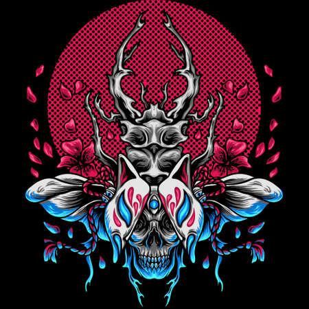The Beetle Kitsune Japanのイラスト素材