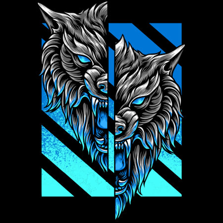 Wolf Headのイラスト素材