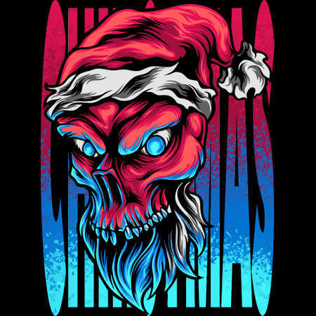 Skull Head Christmasのイラスト素材