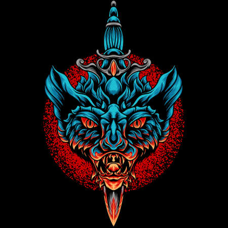 Devil Bat With Knifeのイラスト素材