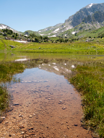 Mountain lake Psenodah in the summer. Lago-Naki plateau, Caucasus, Russiaの写真素材