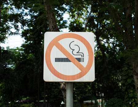 No smoking sign in Park.の写真素材