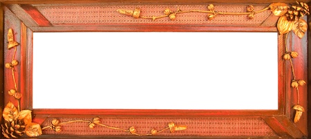 Hand made of photo frame isolatedの写真素材