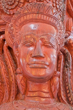 Native Thai style wood carvingの写真素材