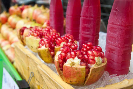 Pomegranates and juiceのeditorial素材