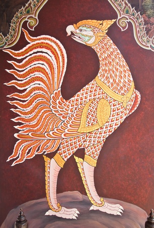 Traditional Thai style painting art on temple wall at Watphrakaew, Bangkok,Thailand.Generality in Thailand, any kind of art decorated in Buddhist church etc. created with money donated by people, no restrict in copy or use.のeditorial素材