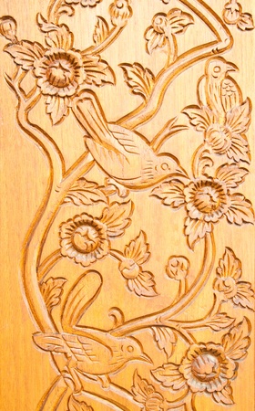 Thai style wood carvingのeditorial素材