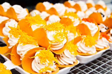 Native Thai style of crispy crepes の写真素材