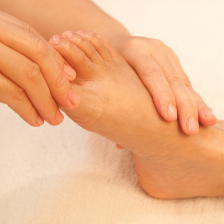 reflexology foot massage, spa foot treatment,Thailandの写真素材