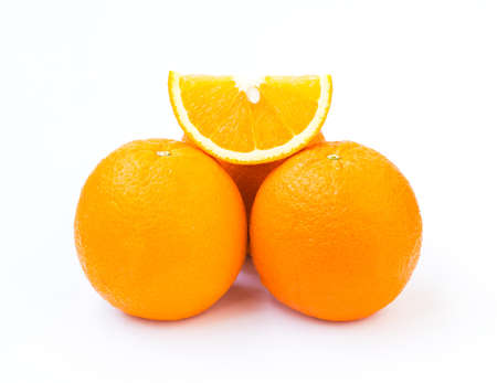 orange isolated on white background の写真素材
