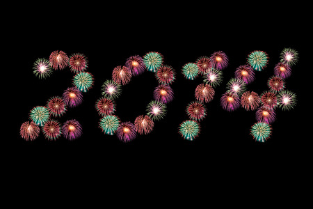 fireworks New Year 2014 の写真素材