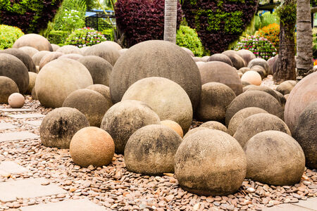 circle stone gardenの写真素材