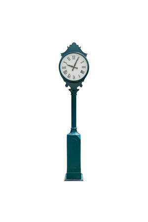retro clock isolated white 