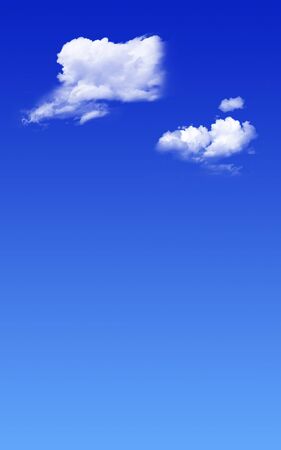 blue sky and white cloudの写真素材