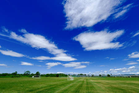 Blue Sky and Soccer Ground