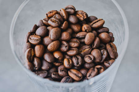 roasted coffee beans on table