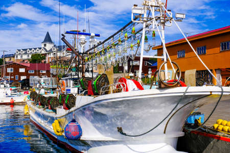 fishing boat in rishiri islandの写真素材