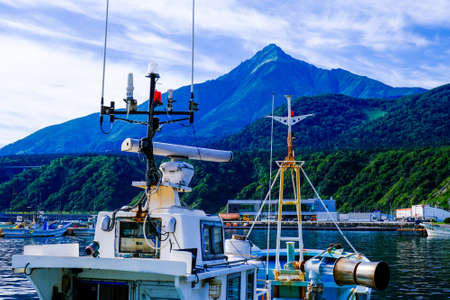 fishing boat in rishiri island