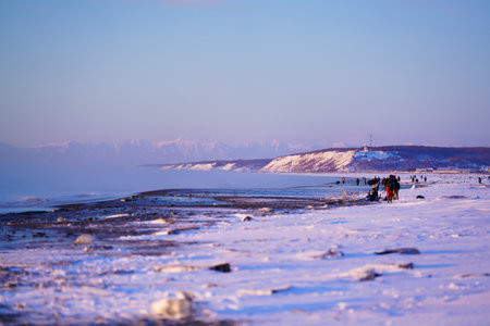 ewelry ice in winter hokkaidoの写真素材