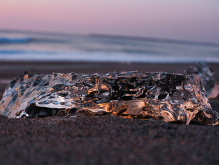 ice in winter hokkaidoの写真素材