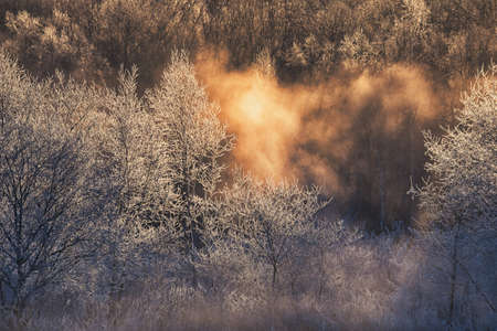 Fog ice and air stormsの写真素材