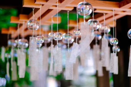 A lot of wind chimesの写真素材