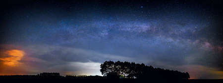 Milky Way galaxy in summerの写真素材