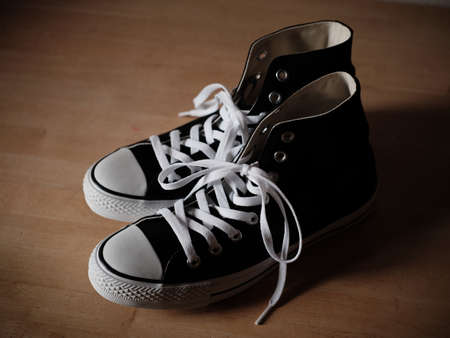 Photo of black and white sneakers