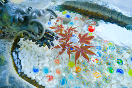 marble and water in japan shrine