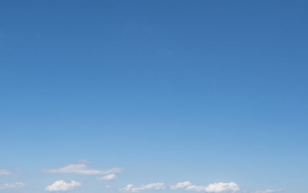blue sky and white cloudの写真素材