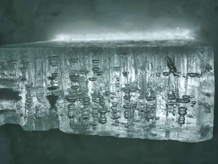 ice bubble in black background