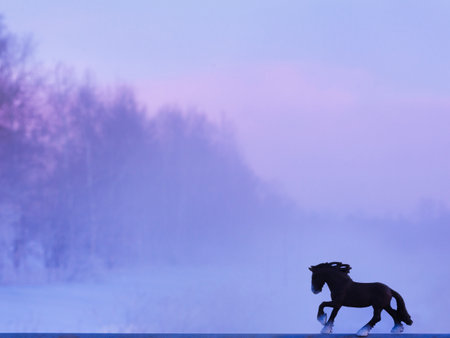 take a picture of a schleich horse figureの写真素材