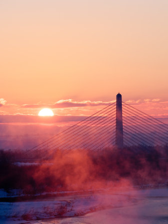 cold fog in winter hokkaido